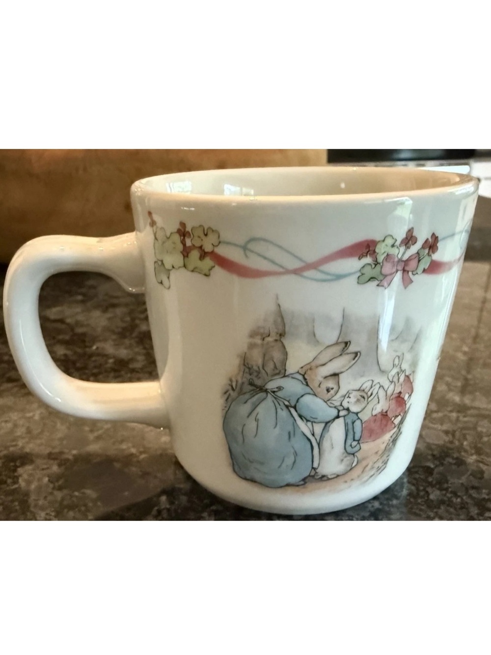 Vintage Wedgwood Beatrix Potter Peter Rabbit Nursery ceramic mug new no box